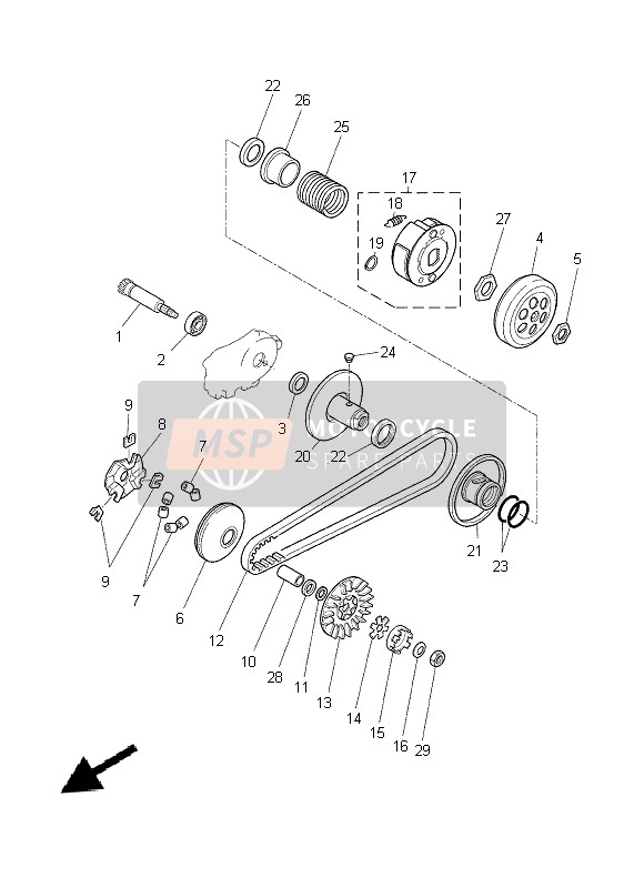 Yamaha CS50 2015 Clutch for a 2015 Yamaha CS50